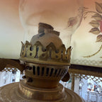 Antique Victorian John Scott Duplex Cherub Banquet Oil Lamp Original 1900s