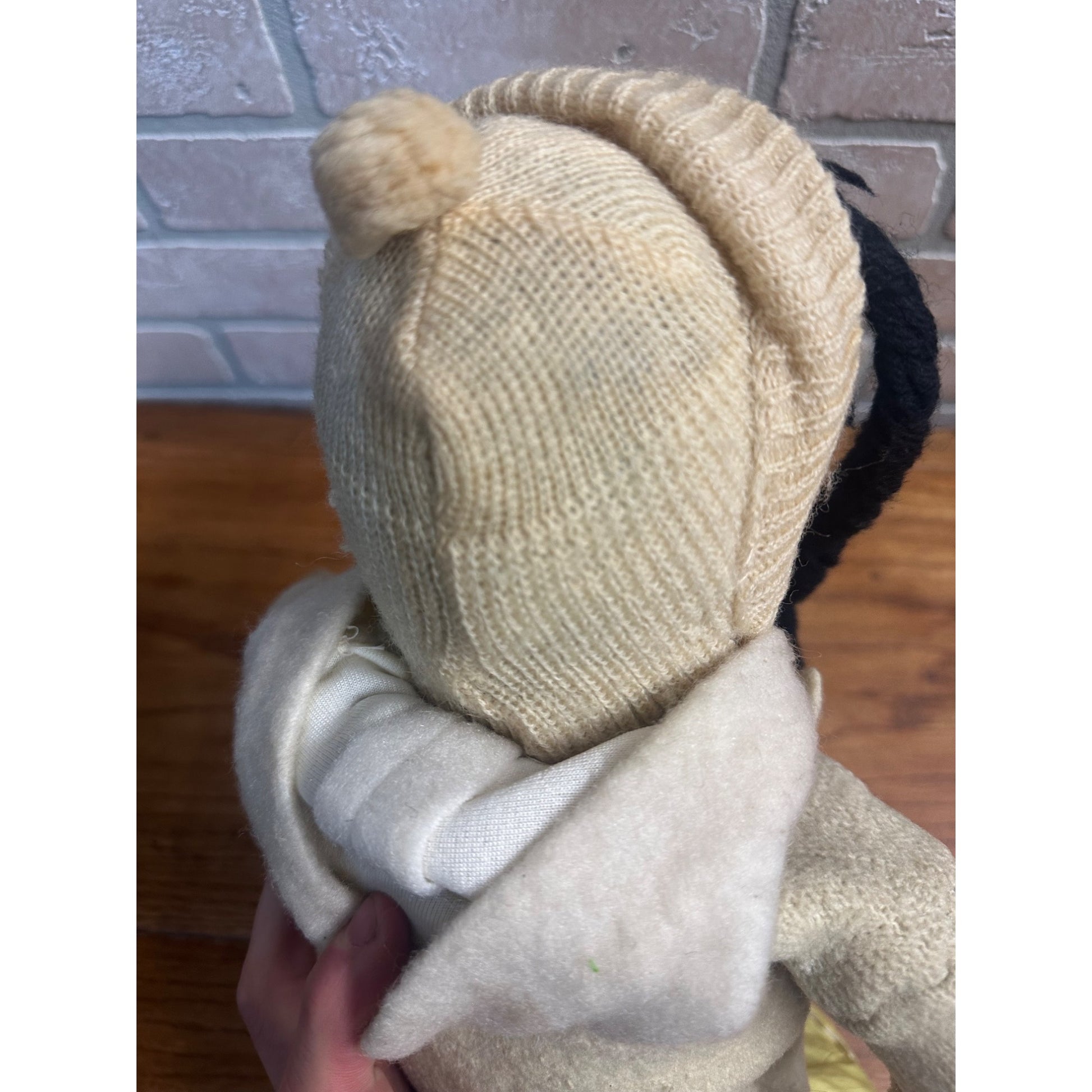 Vintage Eskimo Inuit Doll Composite Head w/ Soft Cloth Body 1940s-50s
