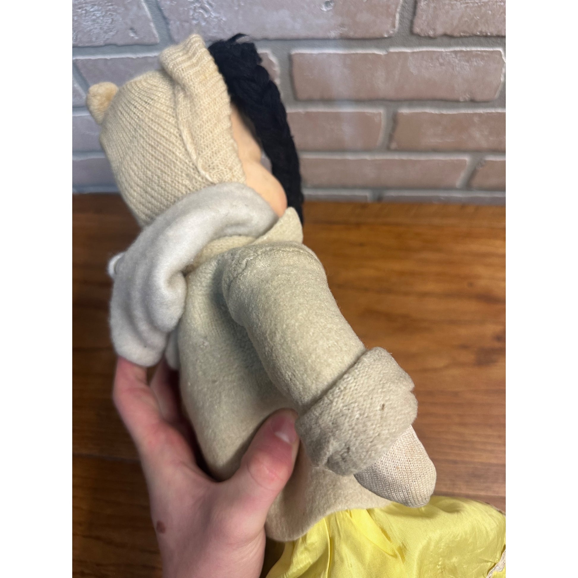 Vintage Eskimo Inuit Doll Composite Head w/ Soft Cloth Body 1940s-50s