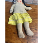 Vintage Eskimo Inuit Doll Composite Head w/ Soft Cloth Body 1940s-50s