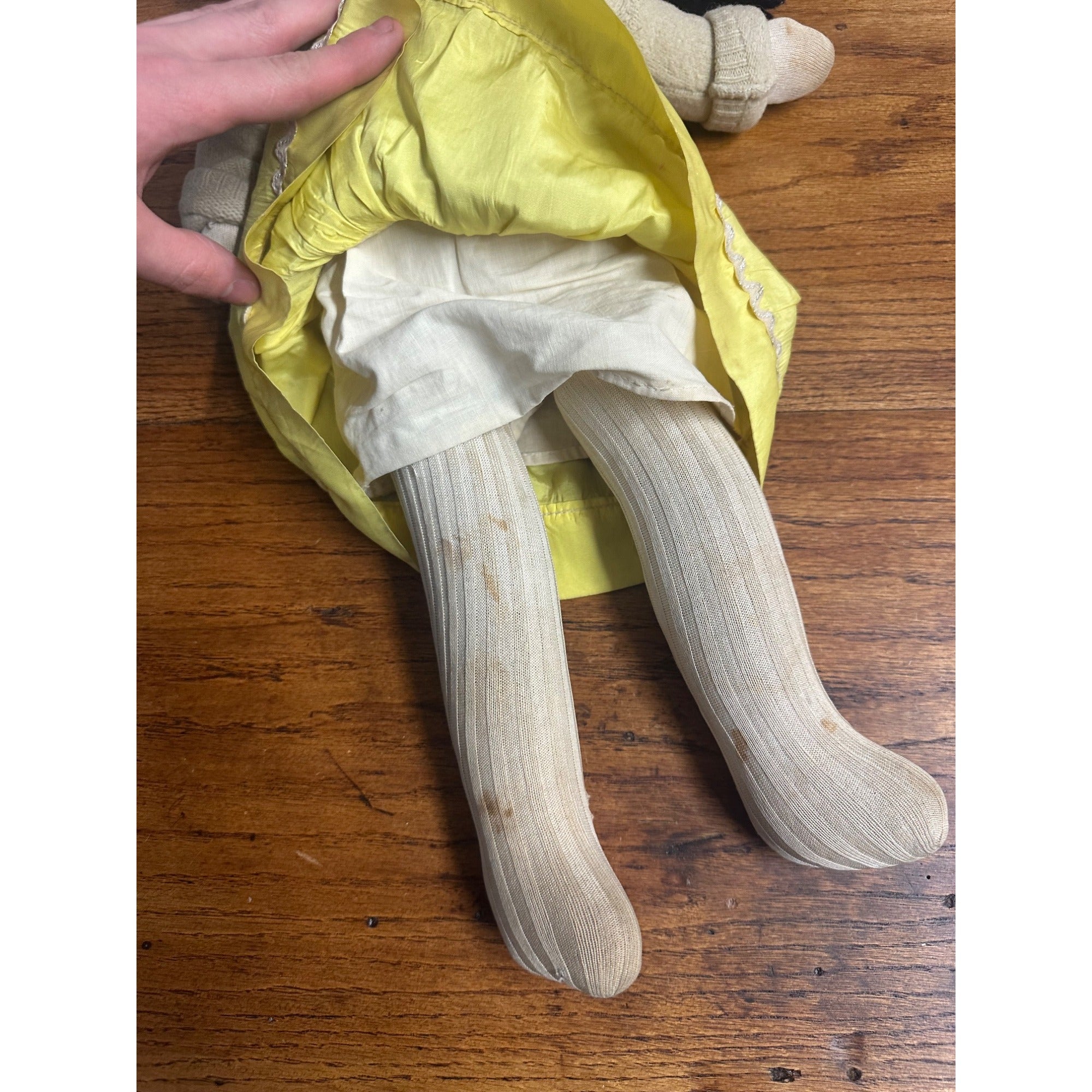 Vintage Eskimo Inuit Doll Composite Head w/ Soft Cloth Body 1940s-50s