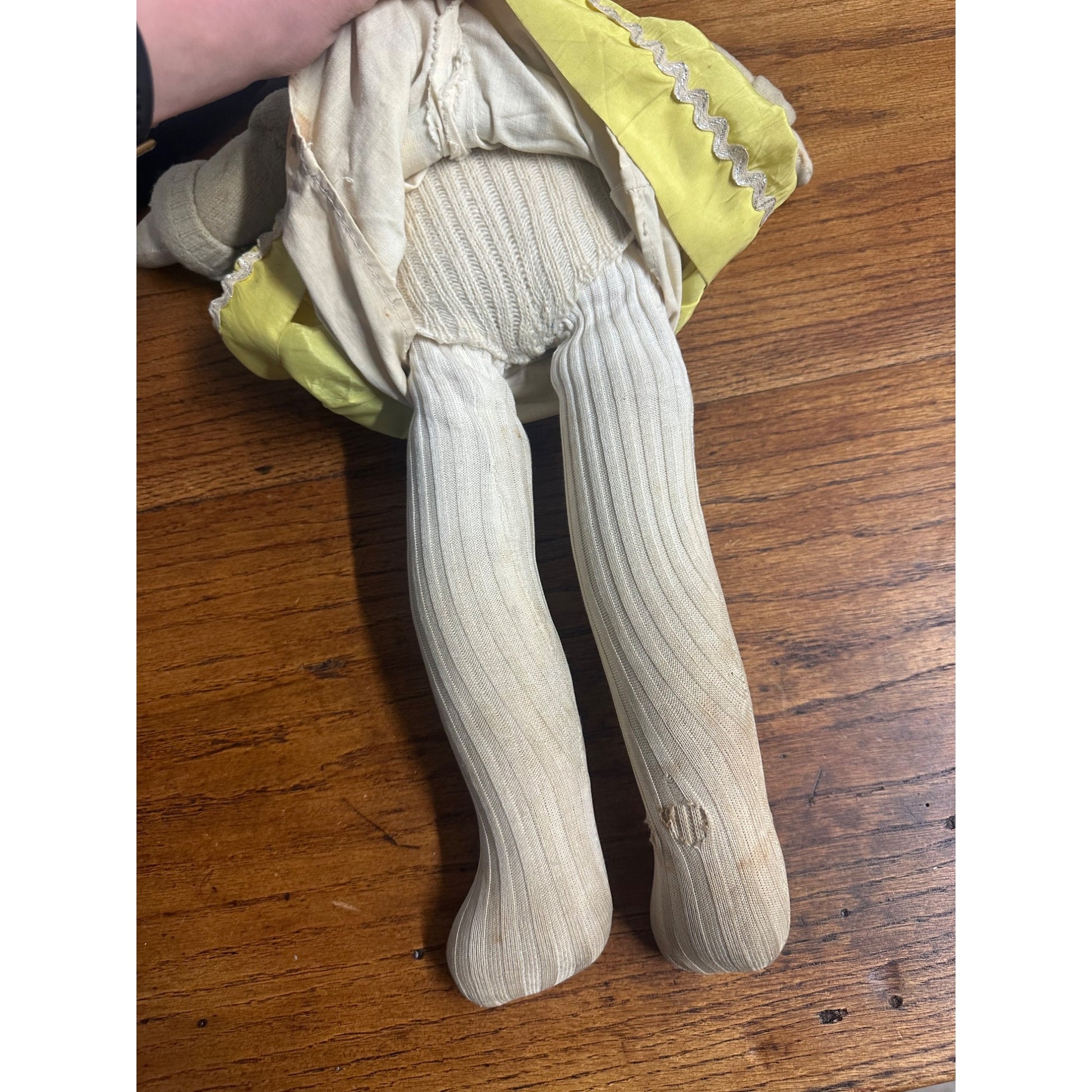 Vintage Eskimo Inuit Doll Composite Head w/ Soft Cloth Body 1940s-50s