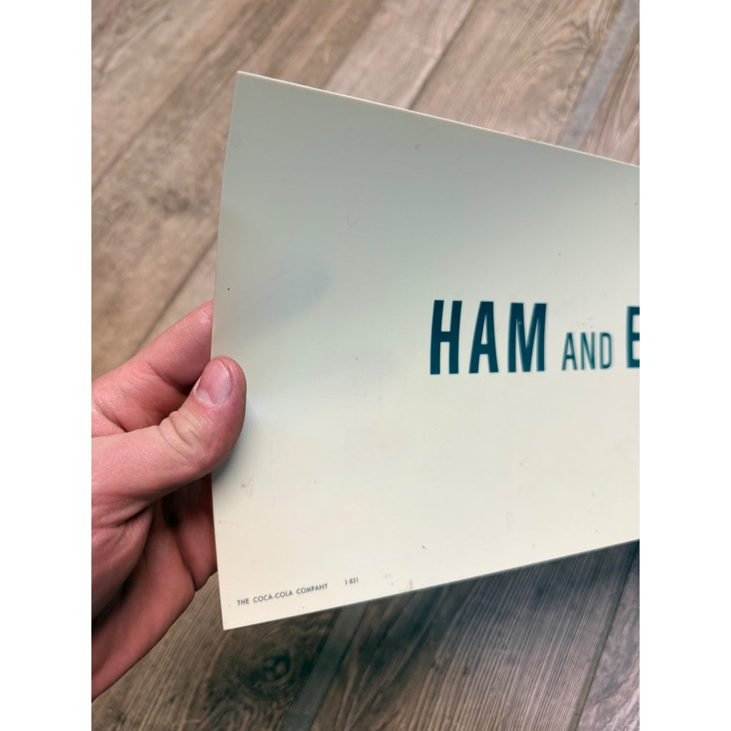 Vintage 1960s Coca Cola “Ham & Eggs” Plastic Sign