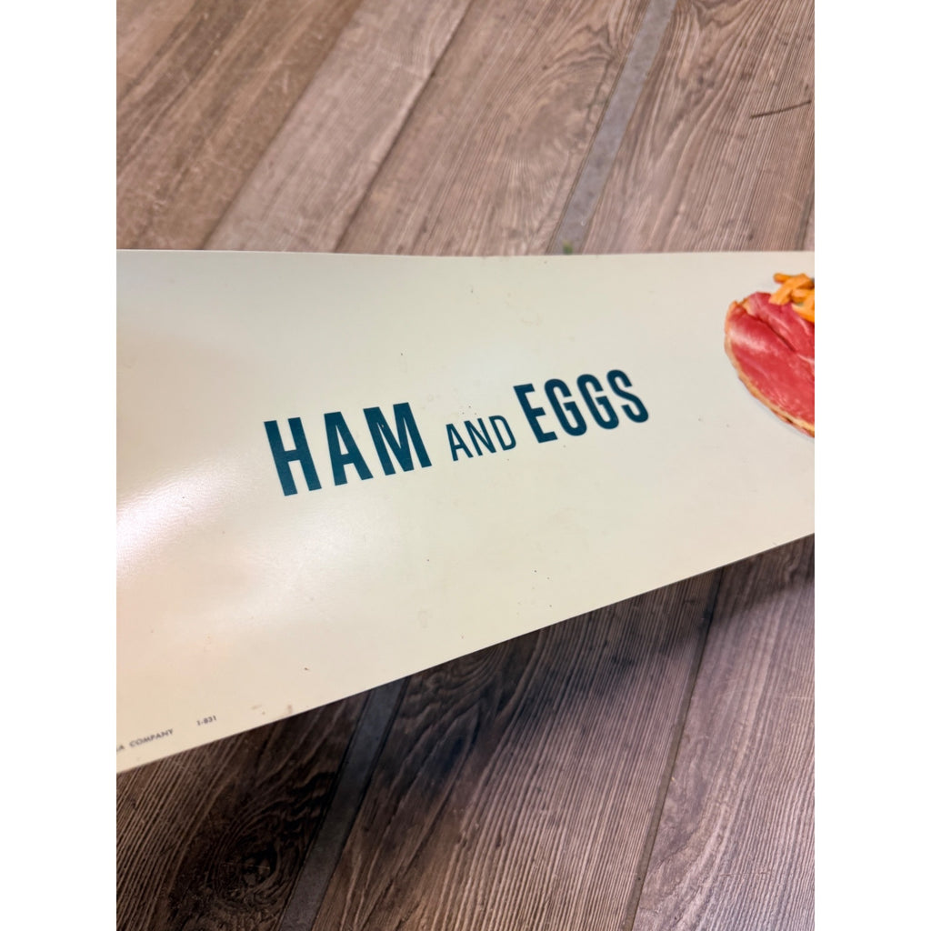 Vintage 1960s Coca Cola “Ham & Eggs” Plastic Sign