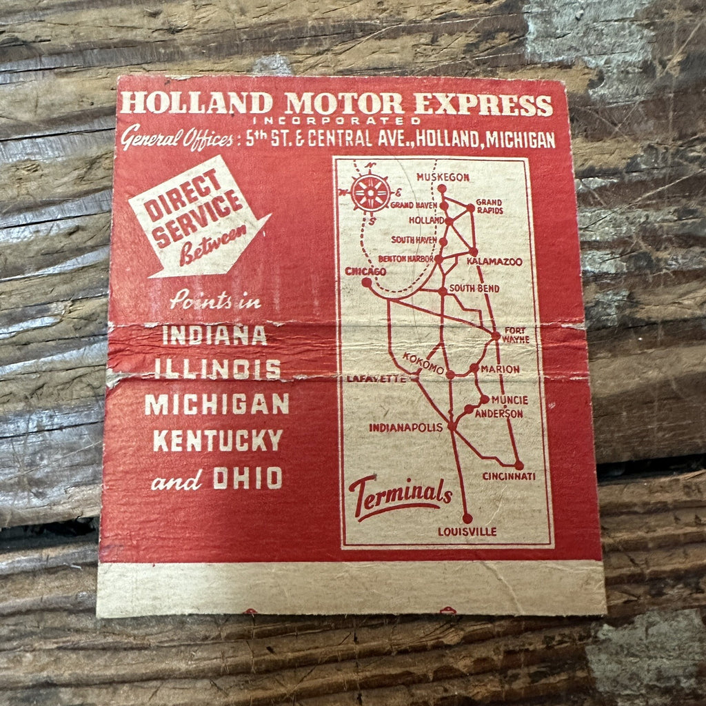 Vintage Advertising Matchbook - Holland Motors Company