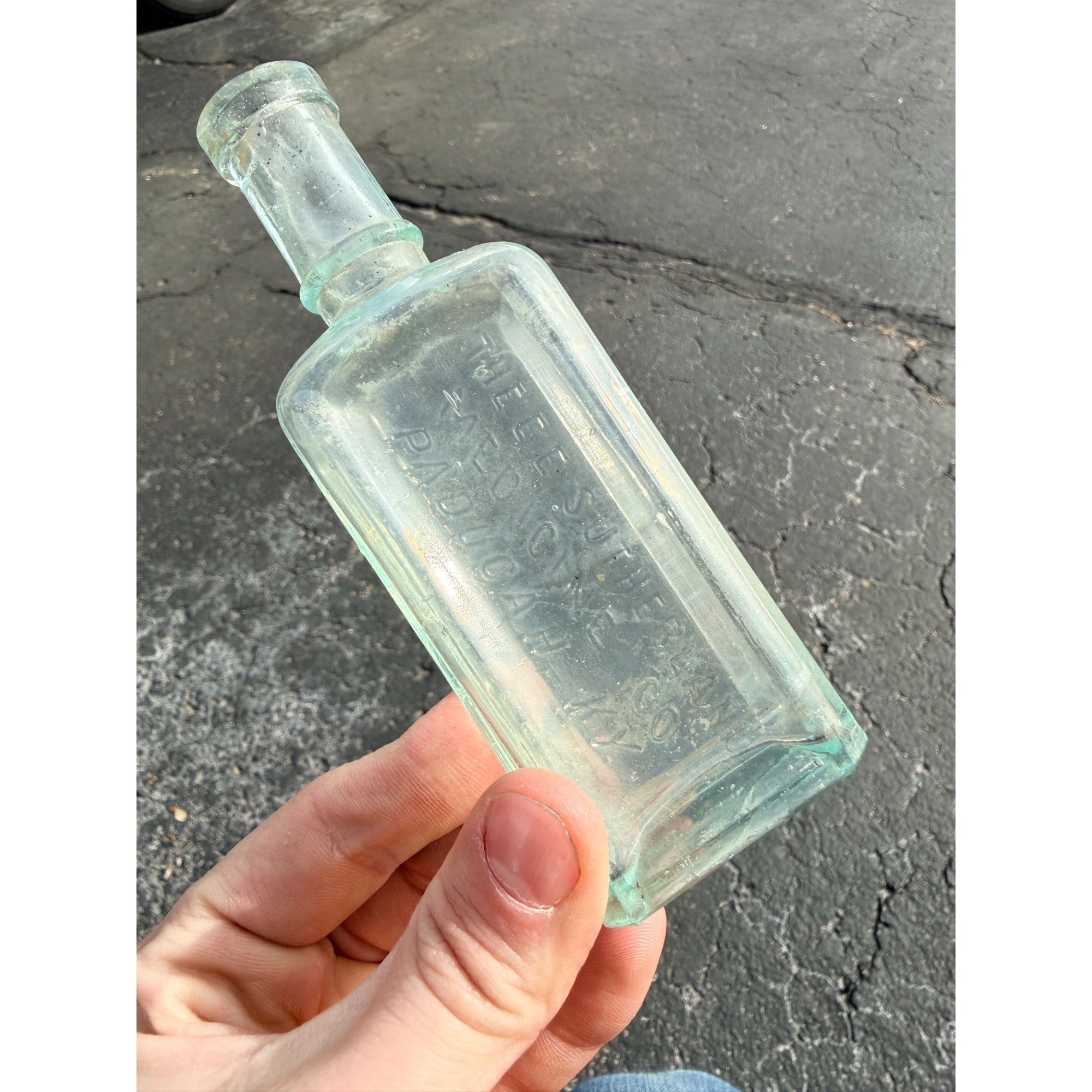 Antique E.E. Sutherland Medicine Co Paducah KY Glass Bottle Pine Tar Honey 5.5"