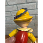 Vintage 1940s Ideal Toy Wooden Jointed Pinocchio Doll Walt Disney 8" Tall