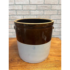 Antique 2-Tone 6 Gallon Stoneware Crock Excellent Condition