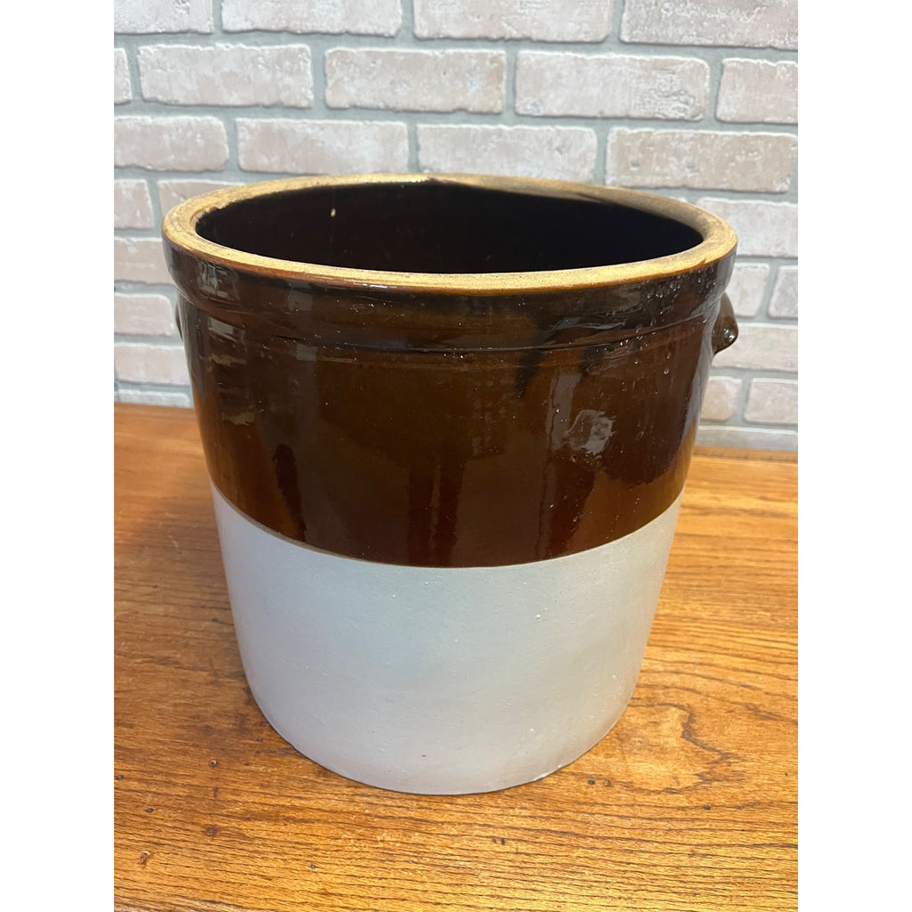 Antique 2-Tone 6 Gallon Stoneware Crock Excellent Condition