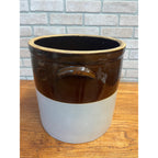 Antique 2-Tone 6 Gallon Stoneware Crock Excellent Condition