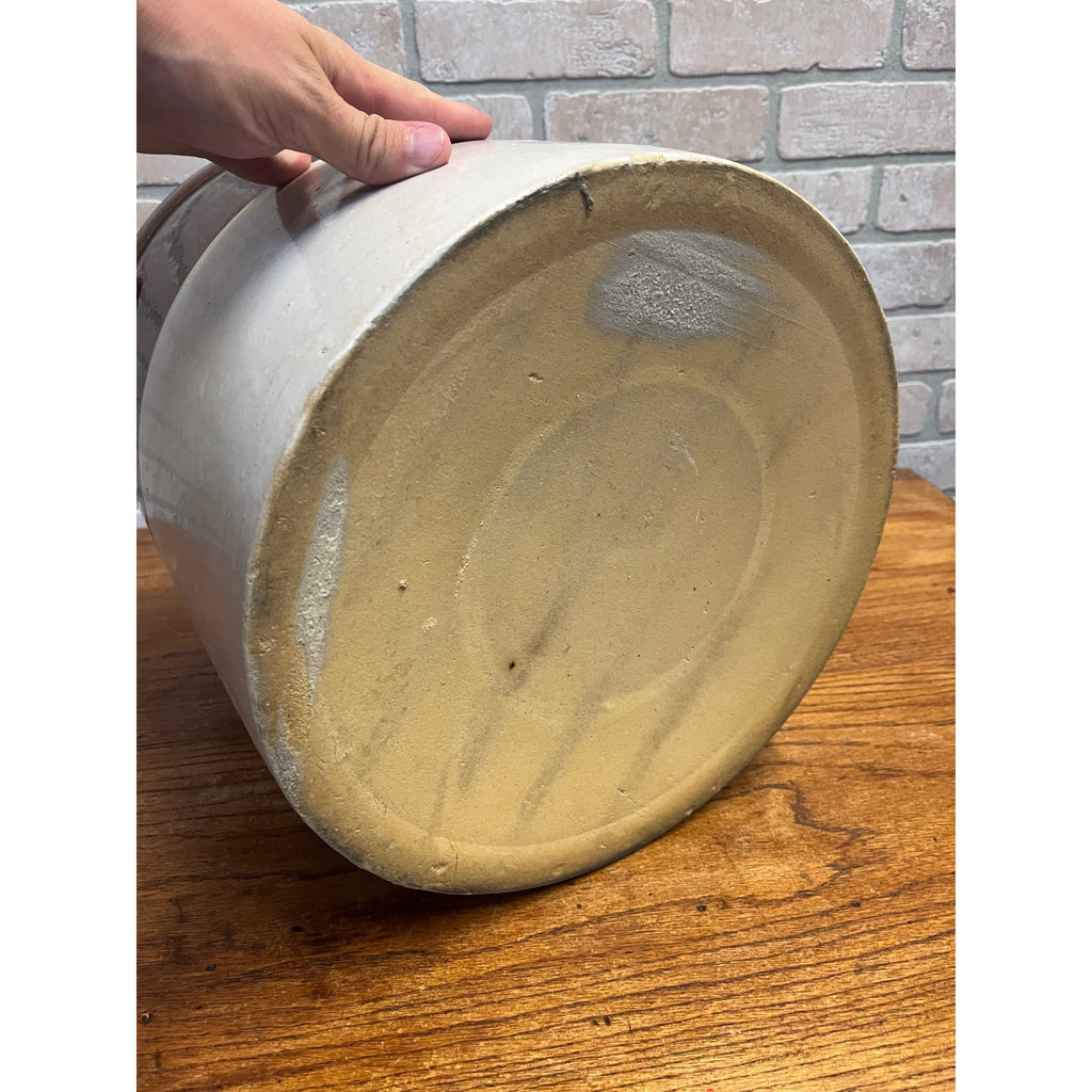 Antique 2-Tone 6 Gallon Stoneware Crock Excellent Condition