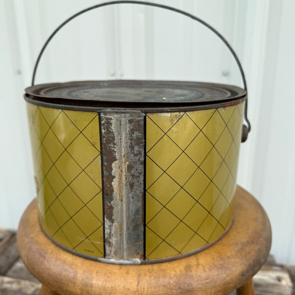 Vintage Kuehn Herring OK Milwaukee Wisconsin Advertising Tin Pail Can Fish Bucket