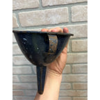 Vintage Black & White Speckled Enamelware Funnel Primitive Farm Kitchen Rustic