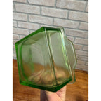 Vintage Anchor Hocking Refrigerator Covered Dish Green Depression Uranium Glass Glows