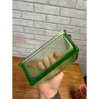 Vintage Anchor Hocking Refrigerator Covered Dish Green Depression Uranium Glass Glows