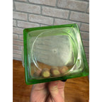 Vintage Anchor Hocking Refrigerator Covered Dish Green Depression Uranium Glass Glows