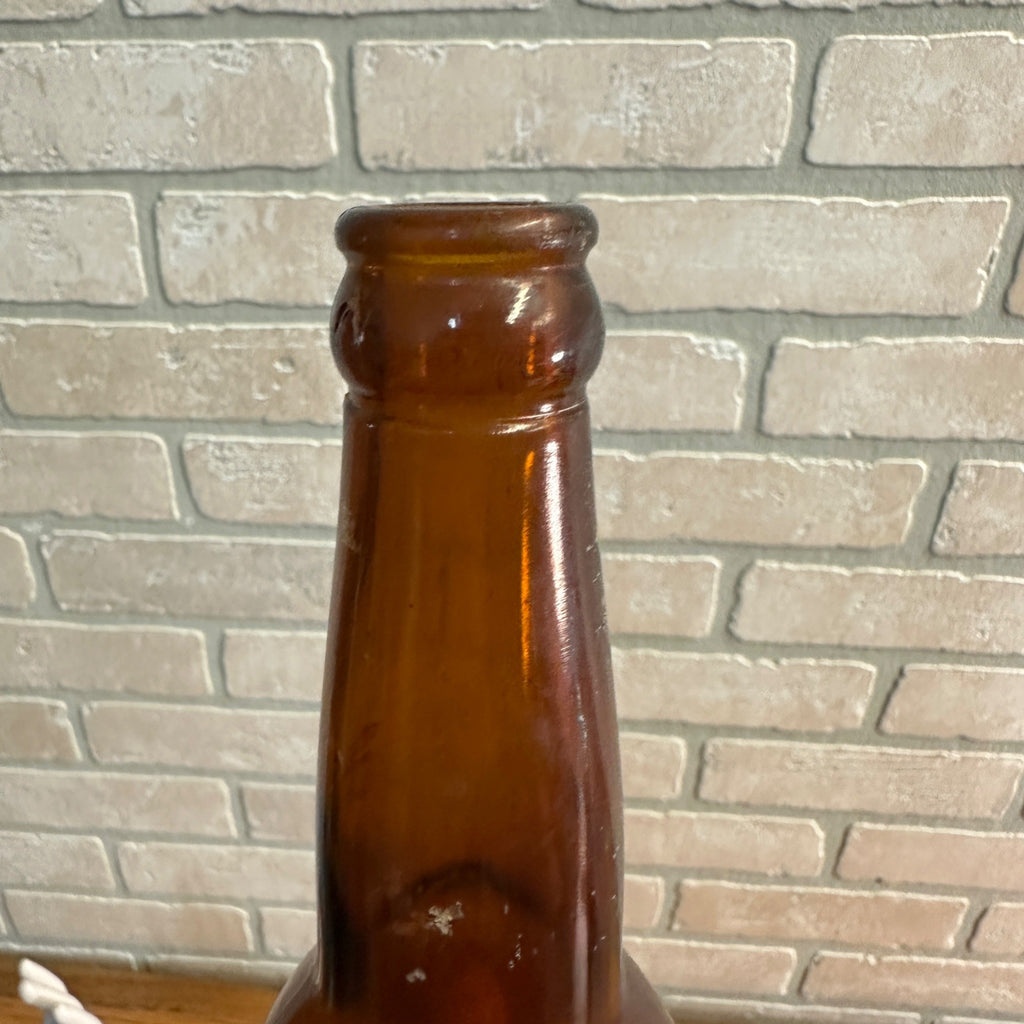 Antique August Wagner Beer Bottle Amber Columbus Ohio 12 Fl Oz