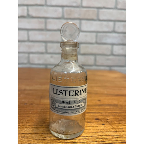 Vintage Listerine Mouthwash Pharmacy Apothecary Medicine Bottle Buffalo NY