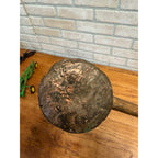 Antique Solid Brass Hammer Mallet & Wood Handle 3lb 8oz