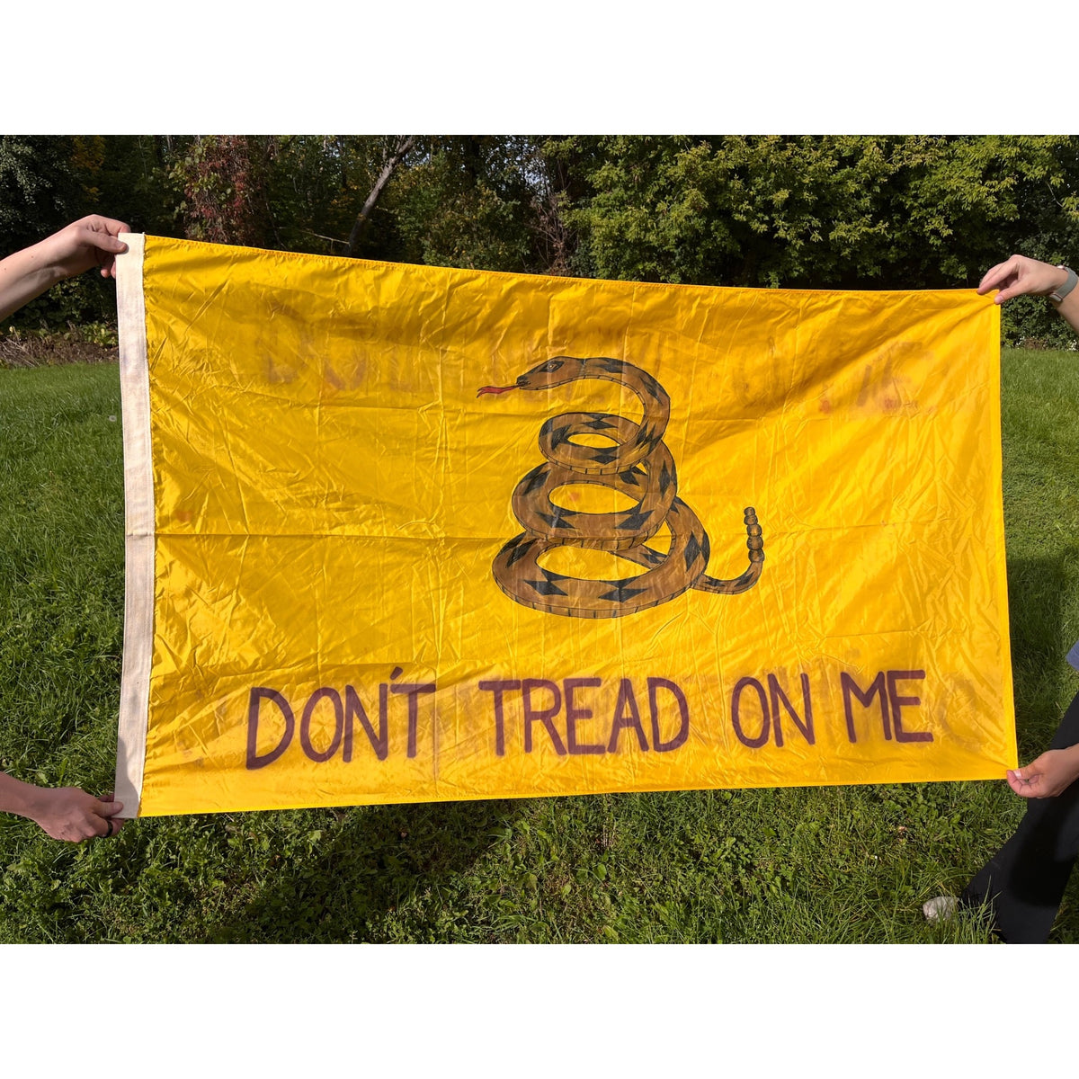 Vintage Gadsden Flag 3x5 Don't Tread On Me Milwaukee WI Eder Mfg Co. Milwaukee