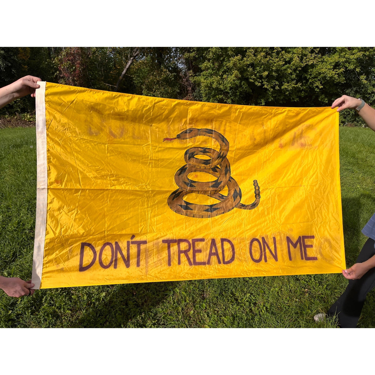 Vintage Gadsden Flag 3x5 Don't Tread On Me Milwaukee WI Eder Mfg Co. Milwaukee