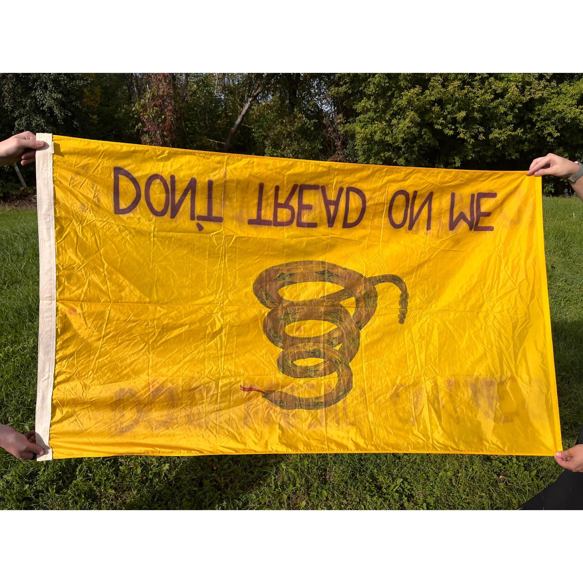 Vintage Gadsden Flag 3x5 Don't Tread On Me Milwaukee WI Eder Mfg Co. Milwaukee