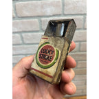 Vintage 60s Lucky Strike Cigarettes Handheld Metal Pocket Ashtray Box Well Loved