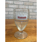 Vintage Hamm's Beer Stemmed Glass Land of Sky Blue Water 5-1/4"
