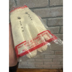 Vintage 1950s Lee Begman NOS Ladies White Beaded Gloves Nylon New Deadstock