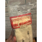 Vintage 1950s Lee Begman NOS Ladies White Beaded Gloves Nylon New Deadstock