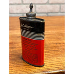 Vintage J.C. Higgins Gun Oil Lead Top 3 Oz Tin Can Advertising Oiler