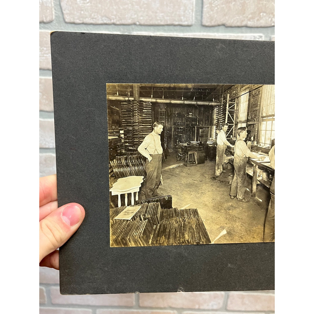 Original 1900s Leather Fur Hide Tannery Occuptional Cabinet Photo Sheboygan Wis