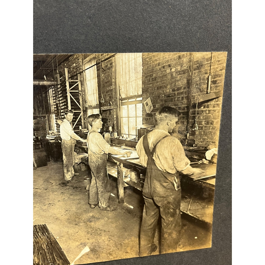 Original 1900s Leather Fur Hide Tannery Occuptional Cabinet Photo Sheboygan Wis