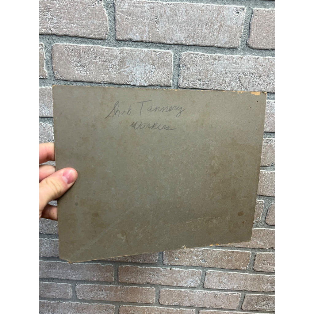 Original 1900s Leather Fur Hide Tannery Occuptional Cabinet Photo Sheboygan Wis