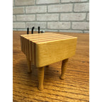 Vintage Dollhouse Miniatures 1:12 Butcher Block Table w/ Knives - Handicraft Designs