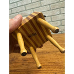 Vintage Dollhouse Miniatures 1:12 Butcher Block Table w/ Knives - Handicraft Designs