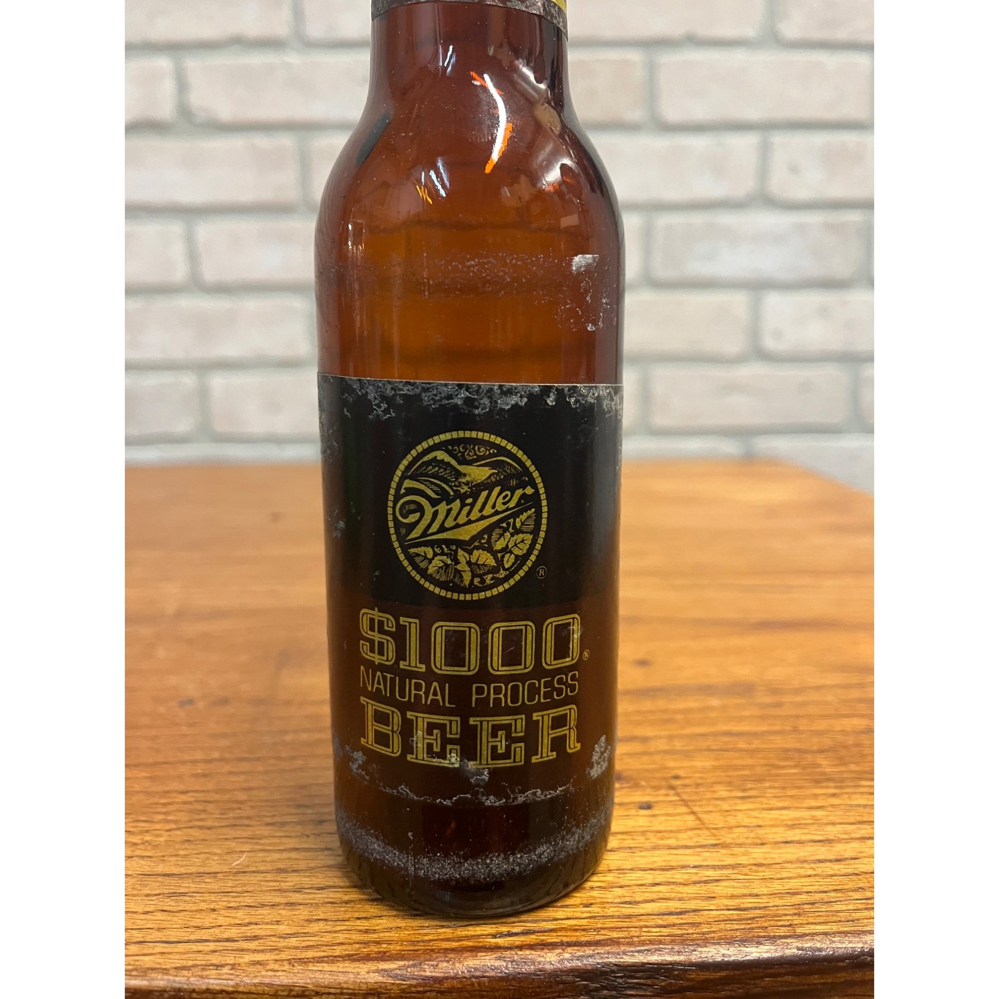 Vintage 1960s Miller $1000 Natural Process Beer Paper Label Bottle Milwaukee 12oz