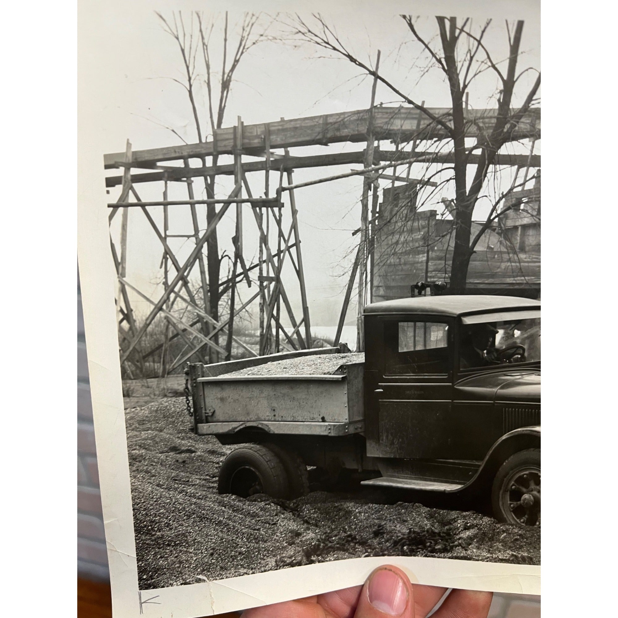 Vintage Original 1920s Factory Promo Photo REO Heavy Duty Dump Truck Model GD