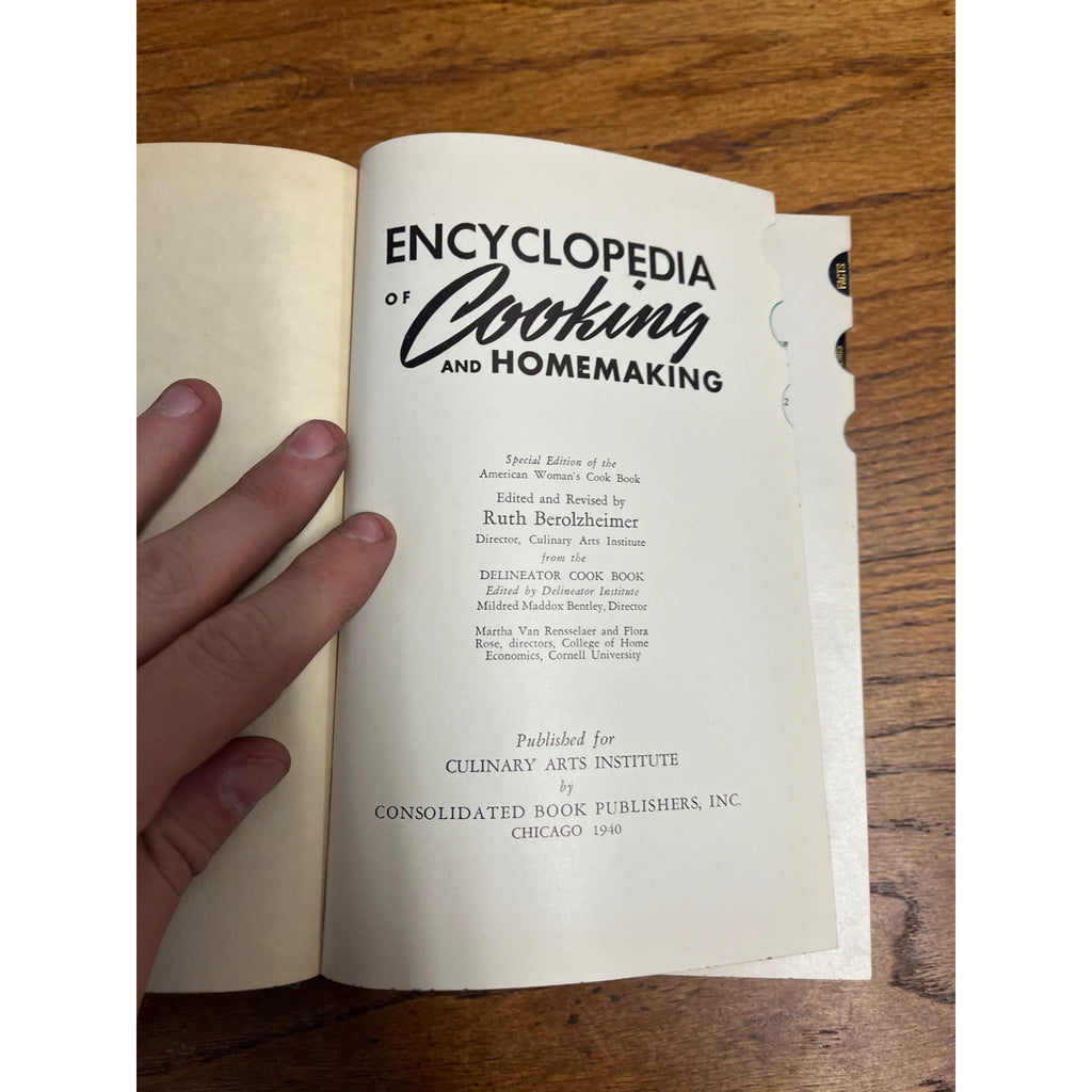 1940 Culinary Arts Institute Encyclopedia of Cooking and Homemaking Hardcover