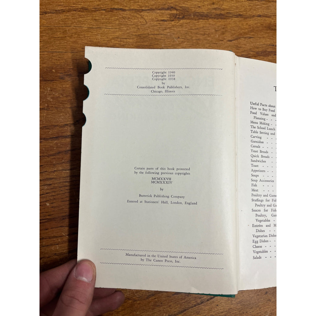 1940 Culinary Arts Institute Encyclopedia of Cooking and Homemaking Hardcover