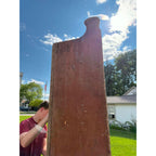Antique Primitive 19th c. Farm Feed / Grain Trough Bin Original Red Paint Planter Display