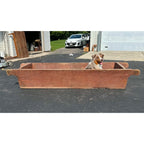 Antique Primitive 19th c. Farm Feed / Grain Trough Bin Original Red Paint Planter Display