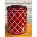 Vintage Billy's Bretzels Pretzels & Gems Large Tin Can w/ Lid - Reading PA Metal