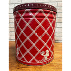 Vintage Billy's Bretzels Pretzels & Gems Large Tin Can w/ Lid - Reading PA Metal