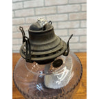 Antique EAPG Light Amethyst Purple Glass Oil Lamp w/ Queen Anne No. 2 Burner