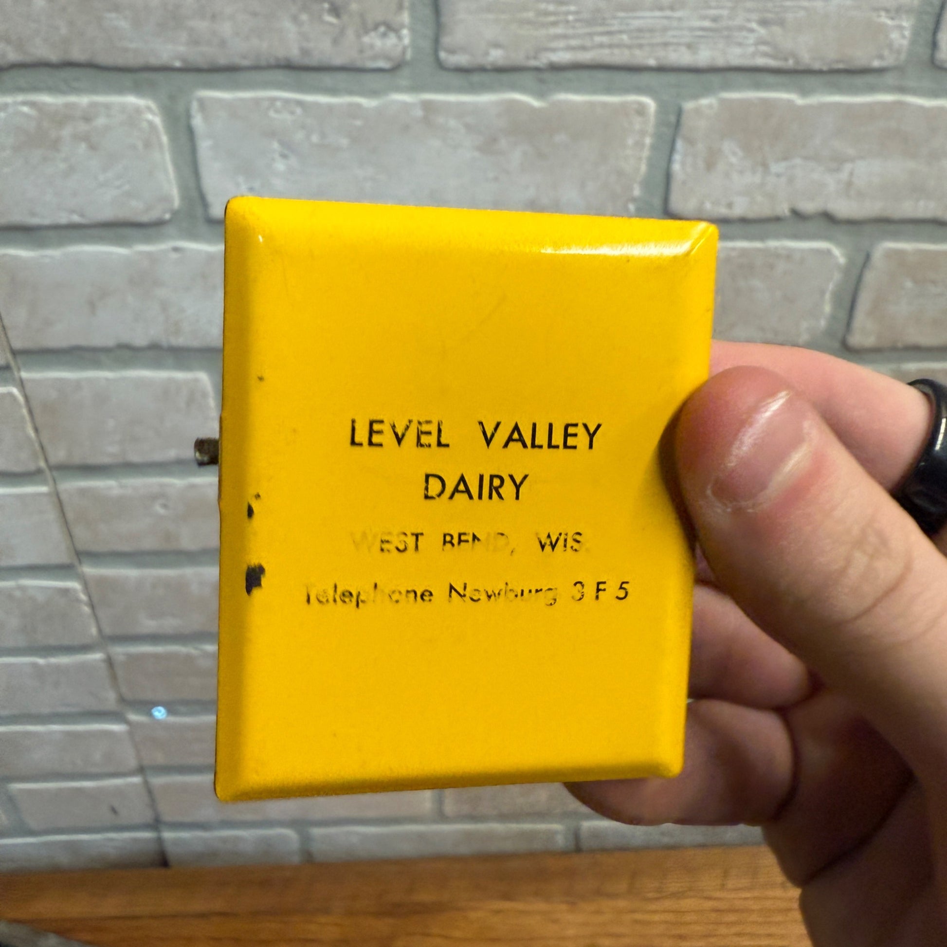 Vintage Newburg Wisconsin Level Valley Dairy Milk Farm Advertising Clip