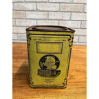 Vintage J.L Hopkins Co. Crude Drugs New York Yellow Pharmacy Container Can Tin