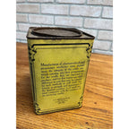 Vintage J.L Hopkins Co. Crude Drugs New York Yellow Pharmacy Container Can Tin