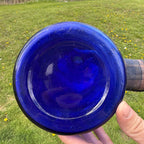 Large 12" Antique Deep Cobalt  Blue Ink Apothecary Medicine Hospital Bottle