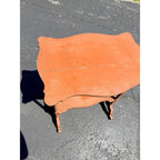 Vintage Plant Stand or  Accent Table with Spindle Legs Brown Painted